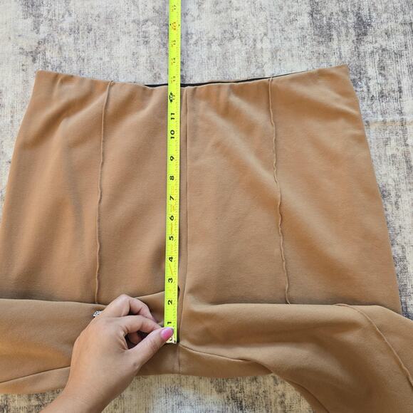 Ophelia Roe Pants Womens 1X Camel Brown Pull On Leggings Ponte Stretch Ankle Zip - Picture 7 of 11